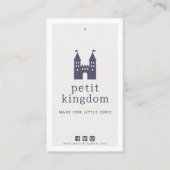 Neutral Castle Pre-Made Logo Kids Clothing Hang Ta Visitekaartje (Voorkant)