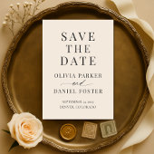Neutral Champagne Wedding Save the Date