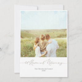 Neutral Christmas Holiday Kaart Custom Family Foto