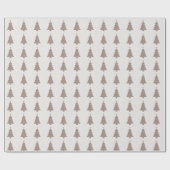 Neutral Christmas Trees Minimalist Wrapping Paper Cadeaupapier (Vlak)