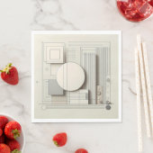 Neutral Circle Grid Servet (Insitu)