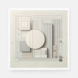 Neutral Circle Grid Servet