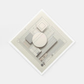 Neutral Circle Grid Servet (Hoek)