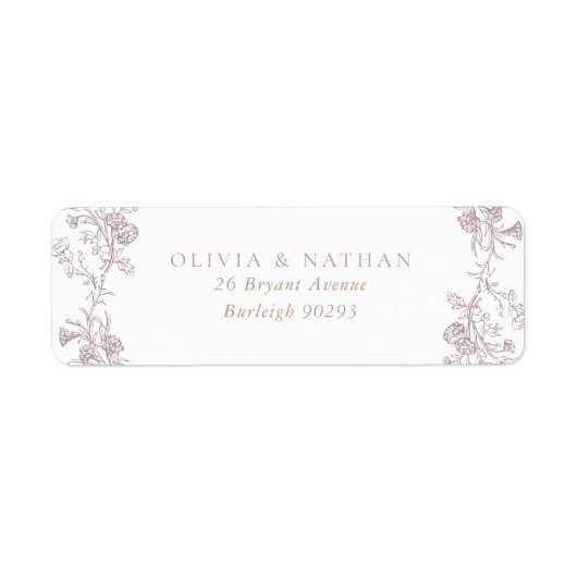  Neutral Classic Wedding Retouradres Etiket (Voorkant)