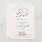 Neutral Cloud 9 Baby shower Kaart (Voorkant)