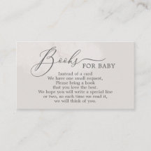 Neutral Cloud Baby shower Boeken voor Baby Kaart