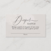 Neutral Cloud Baby shower Luier Raffle Kaart (Voorkant)