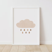 Neutral Cloud Boho Boy Nursery Decor Poster