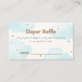 Neutral Cloud Negen Sterren Luier Raffle Baby show Informatiekaartje (Voorkant)