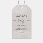 Neutral Clouds Baby shower Girl Gift Label Cadeaulabel (Voorkant)