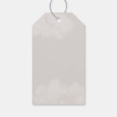 Neutral Clouds Baby shower Girl Gift Label Cadeaulabel (Achterkant)