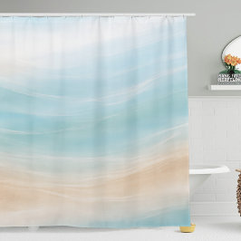 Neutral Coastal Shower Curtain Douchegordijn