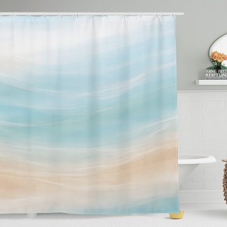 Neutral Coastal Shower Curtain Douchegordijn