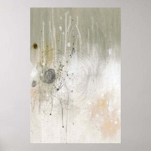 Neutral Contemporary Abstract art Poster (Voorkant)