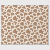 Neutral Cow Print Western Cowboy Beige Brown Cadeaupapier (Vlak)