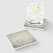 Neutral Cozy Timeless Subtle Minimal Distressed  Stenen Onderzetter (Zijkant)