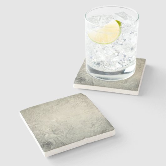 Neutral Cozy Timeless Subtle Minimal Distressed  Stenen Onderzetter (Zijkant)