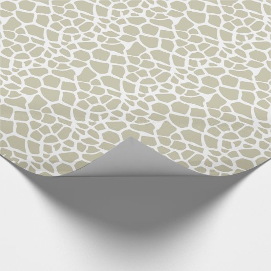 Neutral Cream Giraffe Animal Print Cadeaupapier (Hoek)