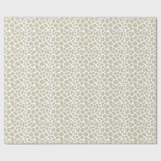 Neutral Cream Giraffe Animal Print Cadeaupapier (Vlak)