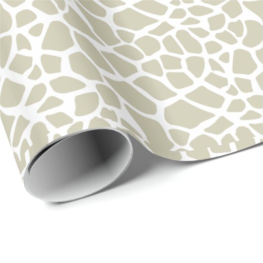 Neutral Cream Giraffe Animal Print Cadeaupapier (Rol Hoek)