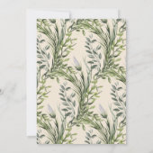 Neutral Cream Ivoor Chic Botanical Verjaardagsdine Kaart (Achterkant)