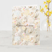  Neutral Cream Roze Bloemen Kaart (Gele Bloem)