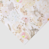 Neutral Cream Roze Bloemen Tissuepapier (Detail)