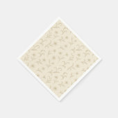 Neutral Cream sierlijke bloem botanische print Servet (Hoek)