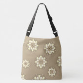 "NEUTRAL CREAM TAN MANDALA FLOWER" CROSSBODY TAS (Voorkant)