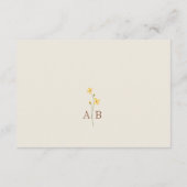 Neutral Cream Wedding Details Kaart (Achterkant)