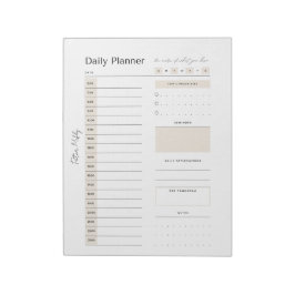 Neutral Daily Planner - Topprioriteit, Notitieblok