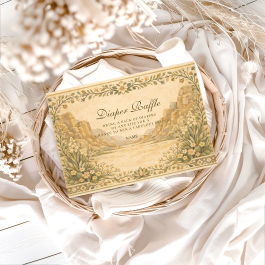 Neutral Desert Canyon Botanicals Diapper Raffle Informatiekaartje