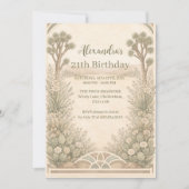 Neutral Desert Floral Birthday Kaart (Voorkant)