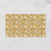 Neutral Diaper Raffle Card | Ivory & Golden Floral Informatiekaartje (Achterkant)
