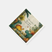 Neutral Dinosaur Baby Shower Servet (Hoek)