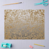 Neutral Dusty Gold Grey Ombre Abstracte Crackle Tissuepapier (Craft)