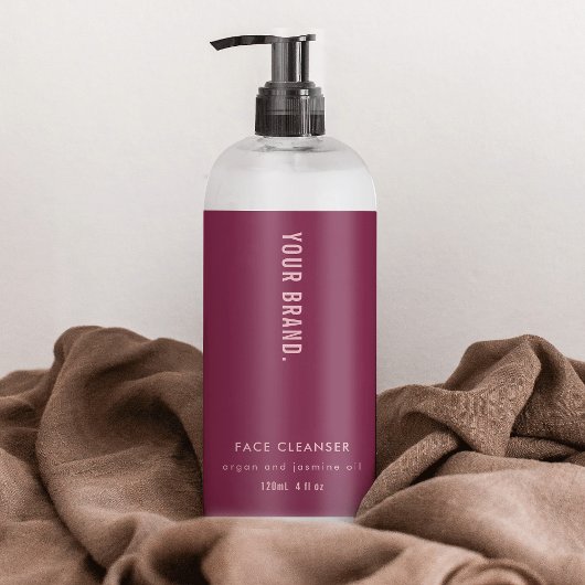 Neutral Dusty Pink 4 OZ Cosmetische Fles Label