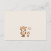 Neutral Earth Tone Brown Teddy Bear Boeken voor Ba Informatiekaartje (Achterkant)