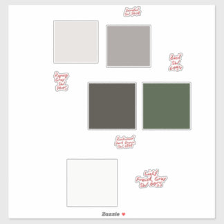 Neutral & Earth Tone Color Swatch Sticker Set