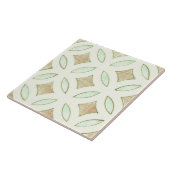 Neutral East Asian Floral Pattern Tegeltje (Zijkant)