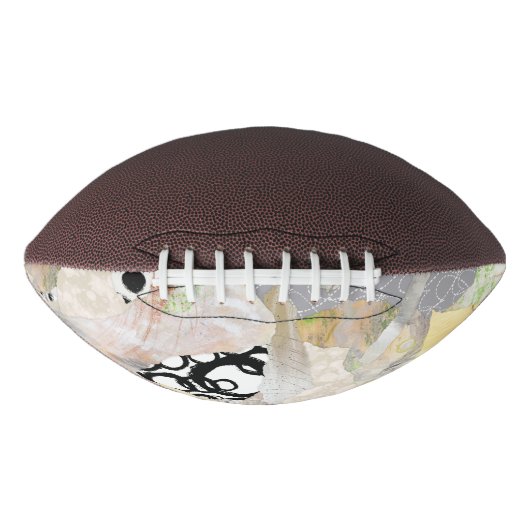 Neutral Elegant Abstract Collage Design American Football (Voorkant)