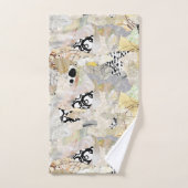 Neutral Elegant Abstract Collage Design Bad Handdoek (Handdoek)