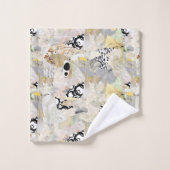 Neutral Elegant Abstract Collage Design Bad Handdoek (Wasdoekje)