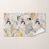 Neutral Elegant Abstract Collage Design Bad Handdoek (Handdoek)