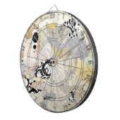 Neutral Elegant Abstract Collage Design Dartbord (Voorkant Rechts)