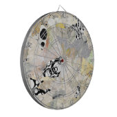 Neutral Elegant Abstract Collage Design Dartbord (Voorkant Links)