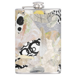 Neutral Elegant Abstract Collage Design Heupfles