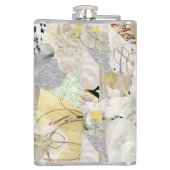 Neutral Elegant Abstract Collage Design Heupfles (Achterkant)