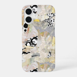 Neutral Elegant Abstract Collage Design iPhone 16 Hoesje