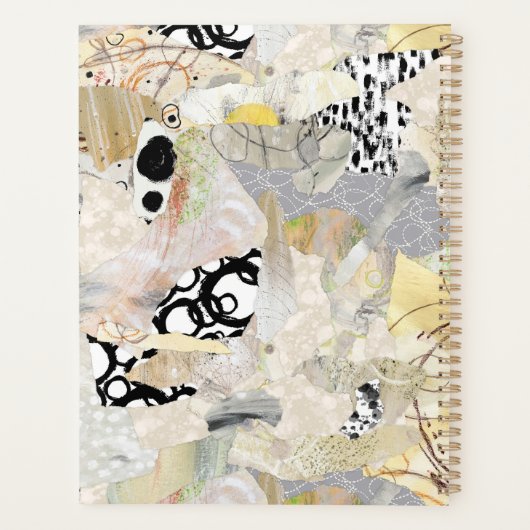 Neutral Elegant Abstract Collage Design Planner (Achterkant)